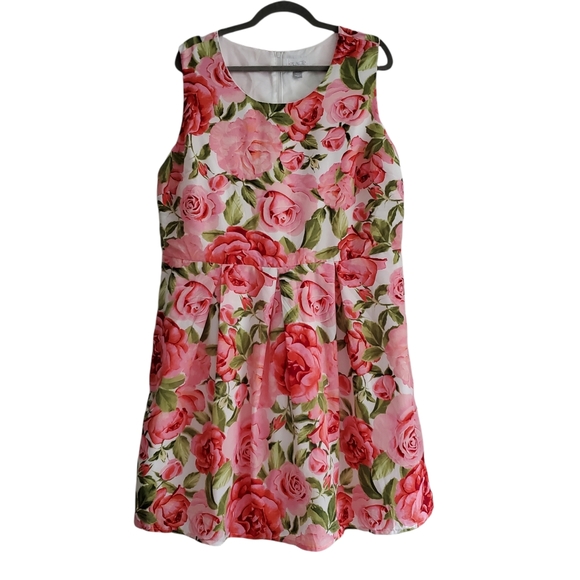NEW The Children's Place Pink Rose Sleeveless Garden Fit & Flare Spring Dress
